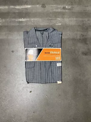 Vtg 44L Big Mac JC Penney Work Suit Engineer Coverall Hickory Stripe BNWT • $75