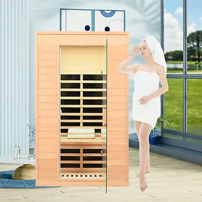 For 2 Persons Far Infared Suana Room Hemlock Wood Personal Indoor Saunas 1500W • $1600