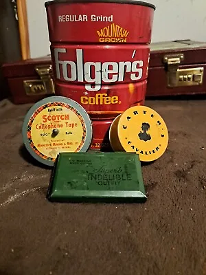 Vintage Tins Foldgers Cavaliers Scotch Ink Stamp Rare Lot  • $5