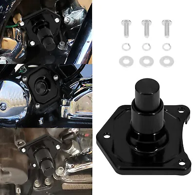Black Push Button Starter Solenoid Cover For Harley Big Twin Softail Dyna 91-Up • $16.13