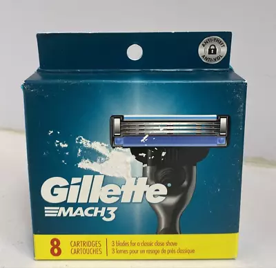 Gillette Mach3 Razor Blade Refills 8 Cartridges • $13