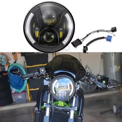 7  LED Round Headlight Motorcycle For Kawasaki Z125 Z250 Z400 Z650 Z1000 Z900 • £55.99