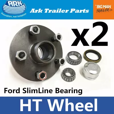 ARK Trailer 2x Hubs Holden HT 5 Stud Wheel Lazy Hub Ford SL Bearings Kits HTF150 • $104.50