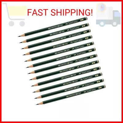 Faber-Castell Pencils Castell 9000 Graphite Pencils 8B Pre-sharpened Black Lea • $14.10