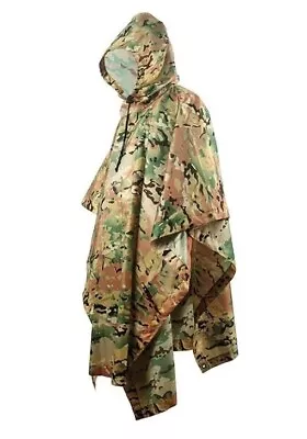 Multicam MTP Waterproof Smock Poncho Windbreaker • £34.99