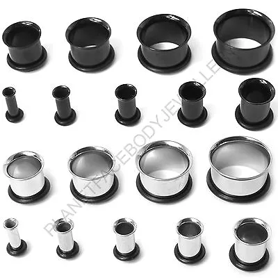 £2.69 • Buy Single Flare Flesh Tunnel Titanium Anodised Or Steel Ear Plug Stretcher Expander