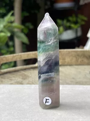 Crystal Fluorite Tower 9cm Healing Rainbow Fluorite Collection Gift F • £9.90