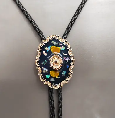 Moon & Sunflower Bola Bolo Tie For Women Wedding Necklace Western Cowboy Necktie • $19.99