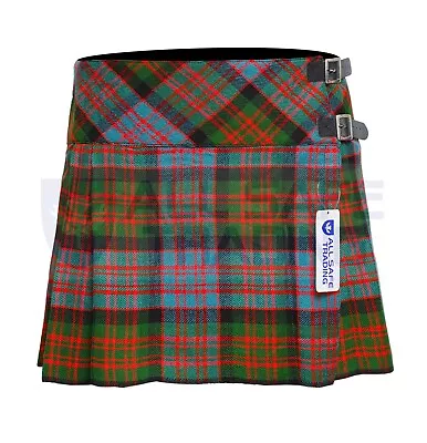 Ladies Girls Tartan Pleated Billie Kilt Skirt Leather Buckled Straps 16  Drop • $14.99