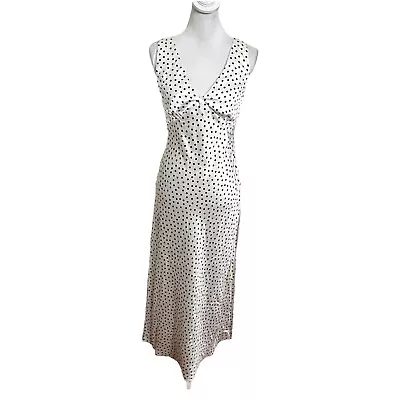 Zara Black White Polka Dot Slip Dress Midi 6962/022 SS23 Women’s Size L New NWT • $23.88