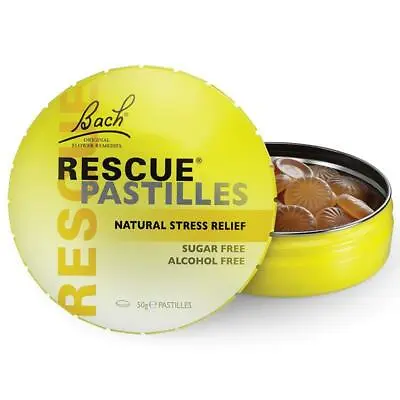 Bach Flower Rescue Remedy Pastilles 50g Tin ::Natural Stress Relief:: • £12.87