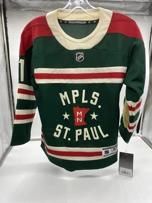 $45 • Buy Minnesota Wild NHL Green ZACH PARISE #11 Winter Classic Jersey Youth S/M NWT!!