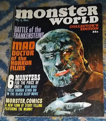 MONSTER WORLD No. 1 Nov. 1964 (COLLECTOR'S EDITION) The Mummy-art By Wally Wood • $34.95