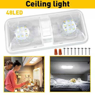 12V Led RV Ceiling Dome Light Interior Lighting For Trailer Camper 24 LEDS 4500K • $13.99