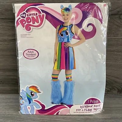 My Little Pony Rainbow Dash Fit & Flare Dress Adult Standard Halloween Costume • $27.94