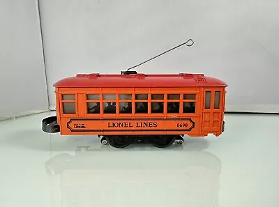 1986 Lionel 6-8690 Lionel Lines Orange Illuminated Trolley Car O Gauge Preowned • $59.95