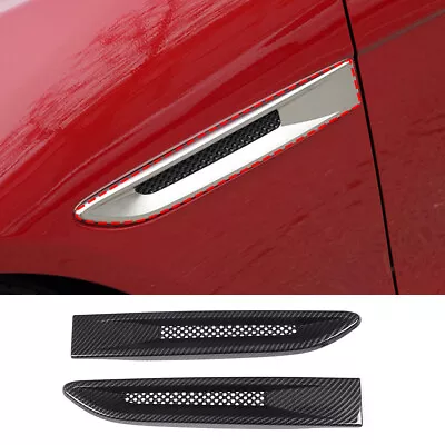 ABS Carbon Fiber Car Body Side Air Fender Trim Spoiler Fender For Jaguar 2016-20 • $57.19