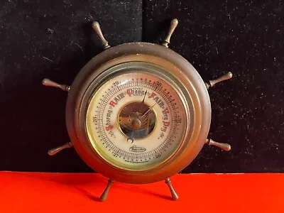 Vintage FORECASTER Captains Wheel Wall Barometer (W. GERMANY) • $49.99