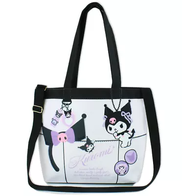 Sanrio 2 Way Shoulder Bag Kuromi Trompe L'Oeil Marshmallow Pop Tote Bag 2024 New • $28