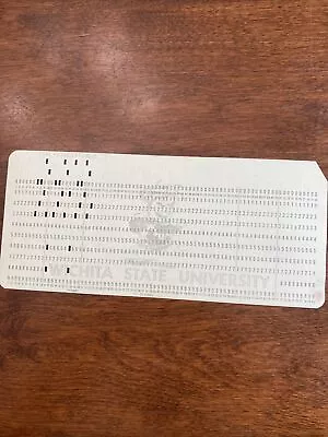 Used Wichita State University  Computer Punch Card From The Early 1970s • $1.75