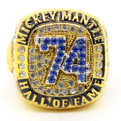 Mickey Mantle #74 Hall Of Fame HOF 1951 1968 Baseball Golden Ring • $24.90