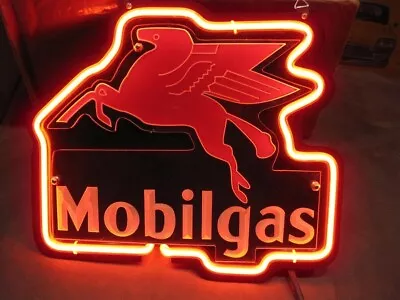 CoCo Mobilgas Pegasus Mobil Gas Oil Beer 3D Carved 17  Neon Sign Collection • $129.99