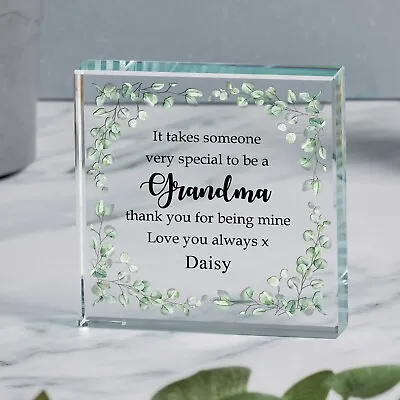 Special  Grandma Nan Personalised Gift Glass Paperweight For ANY Occasion • £17.99