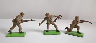 Britains Deetail ACW 1971 3x WW2 British Army Infantry Soldiers Bundle Job Lot • £12