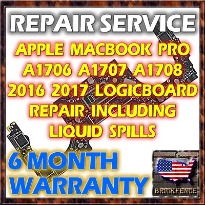Apple Macbook Pro A1706 / A1707 / A1708 Logic Board Repair Service - 2016 2017 • $99.95