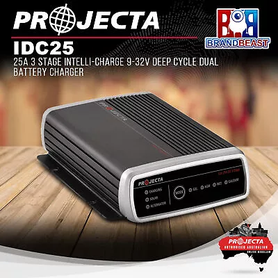 PROJECTA IDC25 25A 3 Stage Intelli-Charge 9-32V Deep Cycle Dual Battery Charger • $399