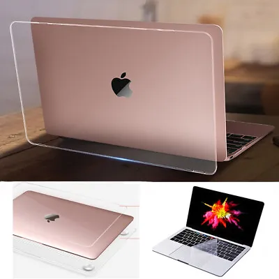 2in1 Crystal Clear Hard Case Skin + Keyboard Cover For MacBook Air Pro 13 Inch • £8.99