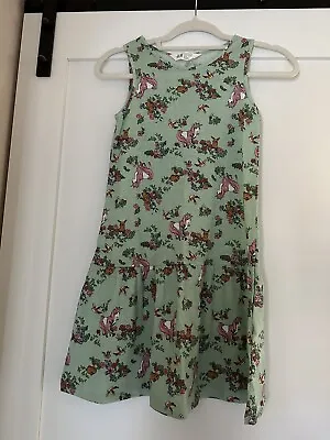 H&M Girls 8/10 Unicorn Bunny Butterfly Spring Dress NWOT • $10