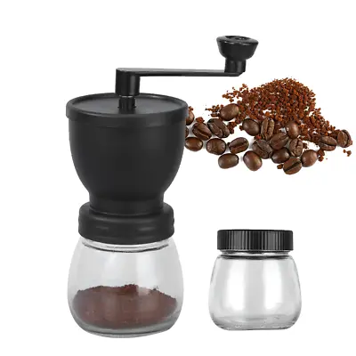 Manual Coffee Bean Grinder Hand Mill Adjustable Coarseness Ceramic Burr Spice  • £8.95