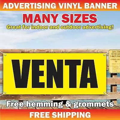 VENTA Advertising Banner Vinyl Mesh Sign Sale Welcome Buy Discount Liquidación • $49.95