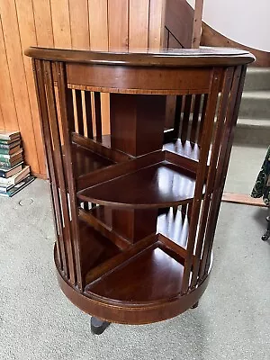 Antique Mahogany Circular Revolving Bookcase • £250