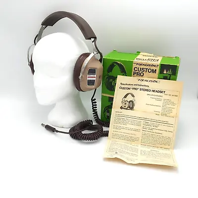 Rare Vintage Realistic Custom Pro Stereo Headset Model 33-1002 Original Box-KOSS • $36.34