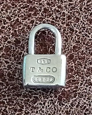 TIFFANY & Co. Collectors Item Sterling Silver 1837 Padlock Charm 12mm 1.4g • $266.71