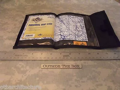 US Military  Individual Map Case  BLACK Nylon Weatherproof Document Protector • $9.95