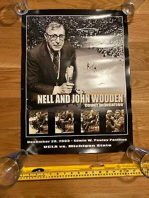 Nell & John Wooden Court Dedication Poster 2003 UCLA Vs Michigan St. Basketball • $19.99