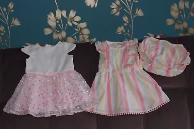 Baby Girls TED BAKER And RIVER ISLAND Dresses Age 6-9months - Excellent Condit • £4.99