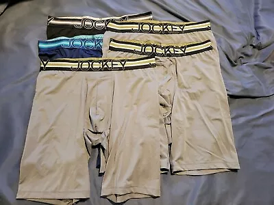 Mens Jockey Sport Stability Pouch Quad Short Boxer Briefs Large 5 Pair • $20