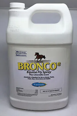 $44.95 • Buy Farnam Bronco-e Equine Fly Spray Plus Citronella Scent 128 Oz