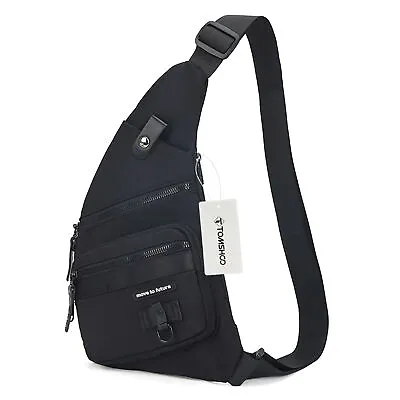 Sling  Chest  Shoulder Bag Crossbody Bag For Men Hiking E1K9 • $16.30