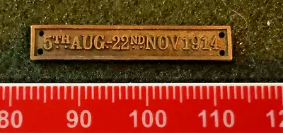WW1  British Campaign Medal Bar: Mons Bar 5th Aug - 22nd Nov 1914 • $31.56