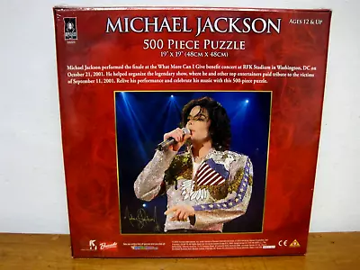 New Sealed Michael Jackson 500 Piece 19  X 19  Jigsaw Puzzle Bepuzzled 33223 • $39.99