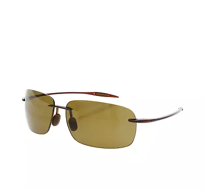 Maui Jim S2314 Mens Brown Rimless Lighthouse Polarized Sunglasses 63.13-127 • $188.60