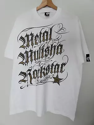 Metal Mulisha RockStar Energy Drink Alliance White T-Shirt Size XL • $13.09