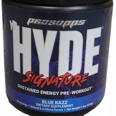 Hyde Signature Sustained Energy Pre-Workout Blue Razz 7.6 Oz OPEN CONTAINER • $9.87