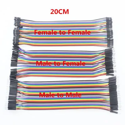 40pcs 20cm Jumper Wire Dupont Cable Dupont Line For Arduino F/F F/M M/M • $6.59