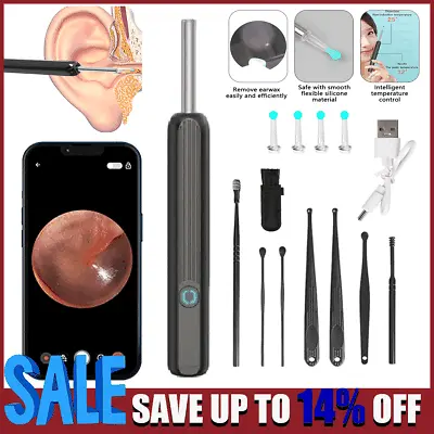 Ear Cleaner Ear Wax Removal Tool With Camera LED Light Otoscope Ear Cleaning Kit • £8.14